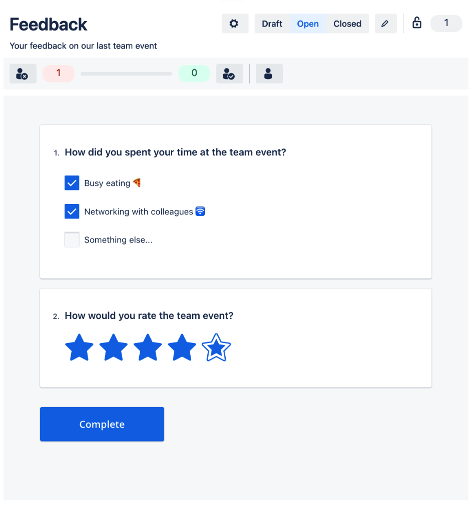 Multivote & Enterprise Survey for Confluence
